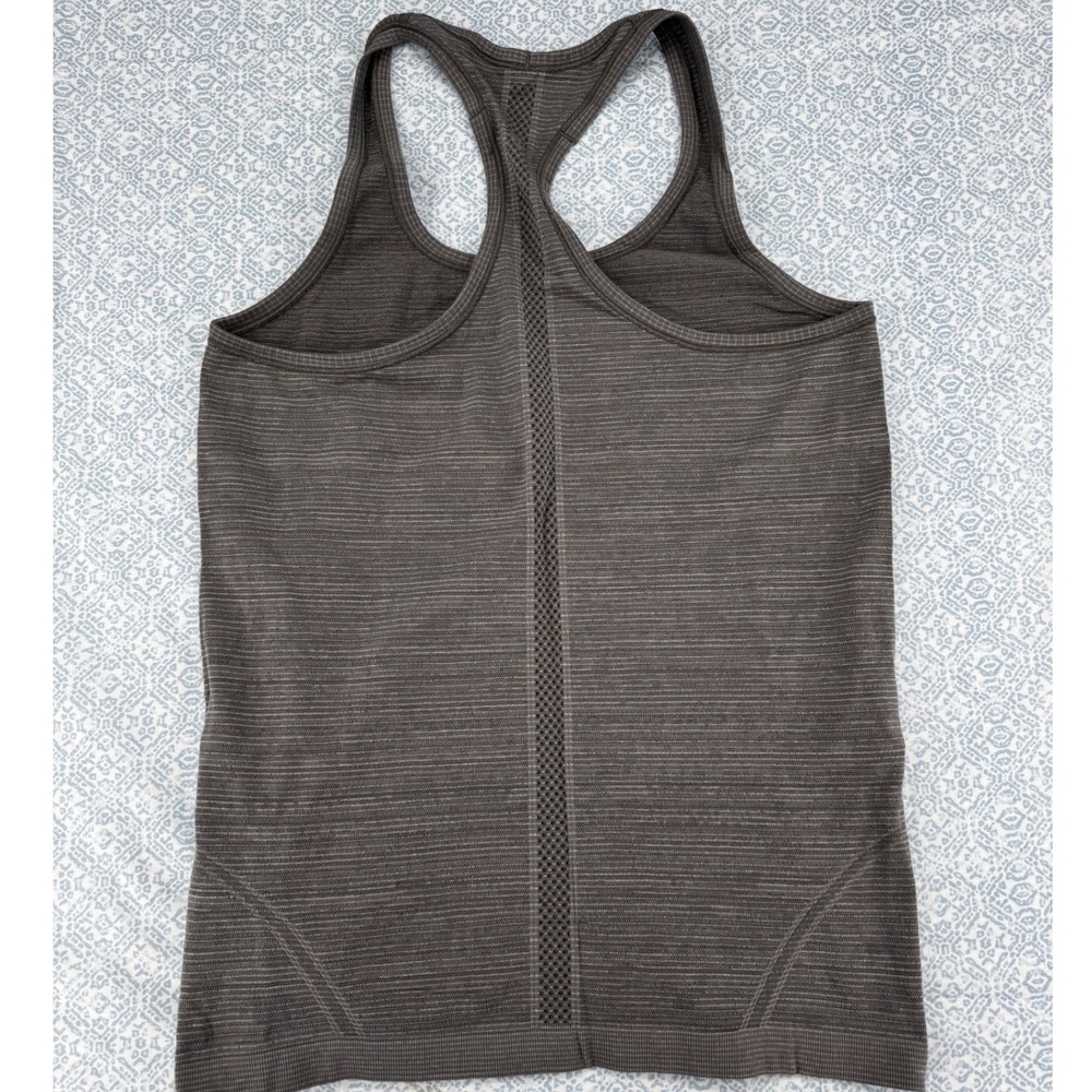 Lululemon Swiftly Tech Racerback Tank Top 2.0 Heathered Charcoal Grey Size 10 - Picture 2 of 6